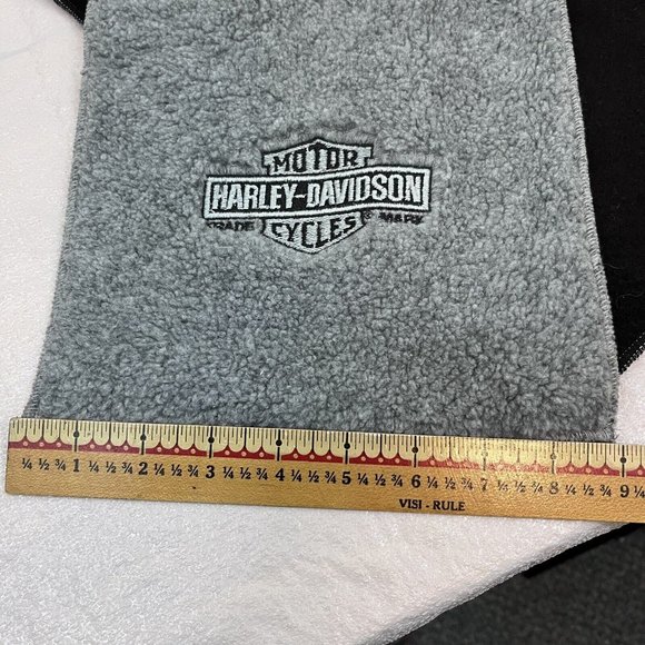RARE Harley Davidson Gray Black Winter Fleece Scarf 9"x62" Official RKS Products - Picture 8 of 8
